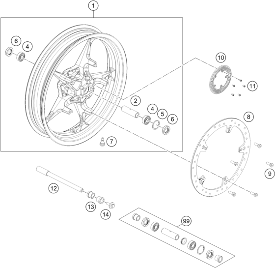 Blechmutter Set -101 OCTANE- mit Schrauben M5x15 - 20er Pack